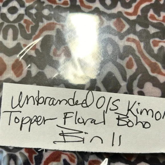 Sheer‎ Floral Patchwork One Size Open Front Kimono Topper Boho Festival Hippie - Picture 16 of 16